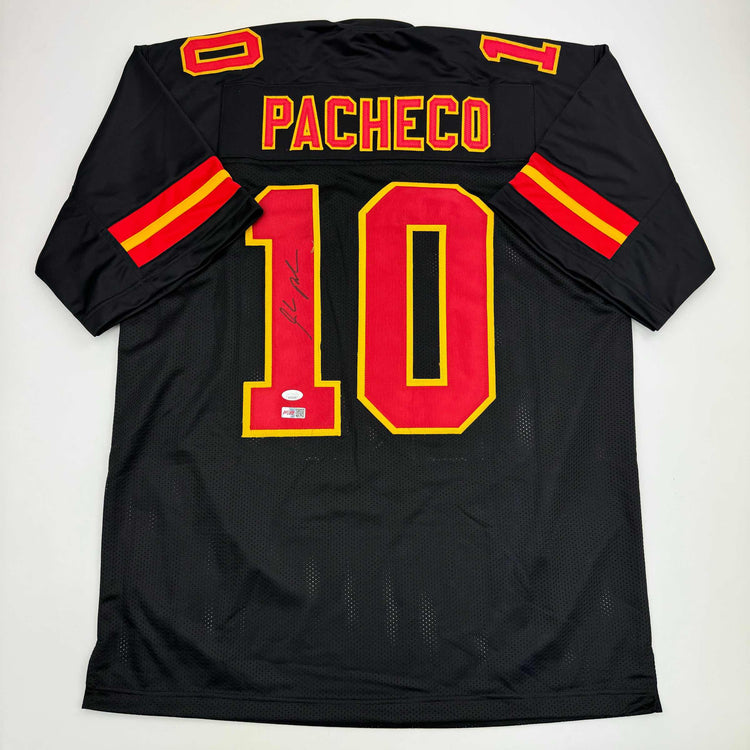 Autographed/Signed Isiah Pacheco Kansas City Black Football Jersey JSA COA