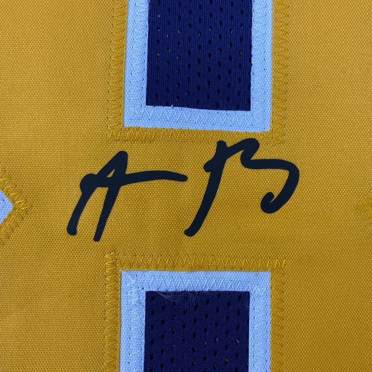 Facsimile Autographed Aaron Rodgers Cal California Blue Reprint Laser Auto College Football Jersey Size Men's XL