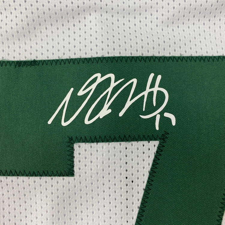 Facsimile Autographed Davante Adams Green Bay White Reprint Laser Auto Football Jersey Size Men's XL