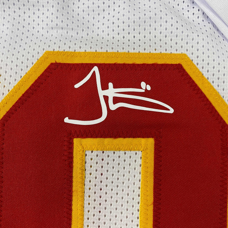 Facsimile Autographed Tyreek Hill Kansas City White Reprint Laser Auto Football Jersey Size Men's XL
