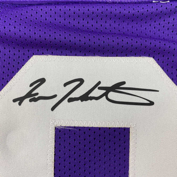 Facsimile Autographed Fran Tarkenton Minnesota Purple Reprint Laser Auto Football Jersey Size Men's XL