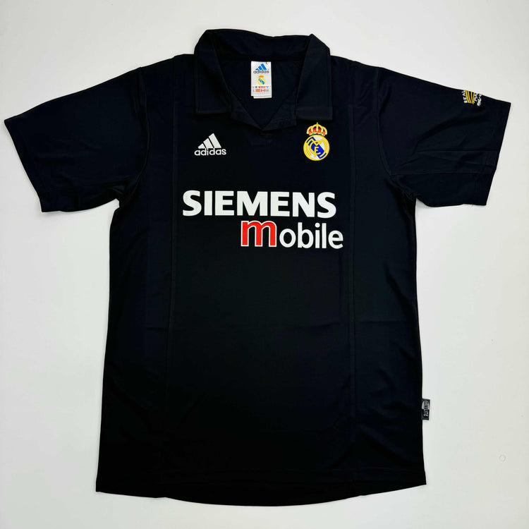 Autographed/Signed Ronaldo Nazario Real Madrid Black Soccer Jersey Beckett BAS COA