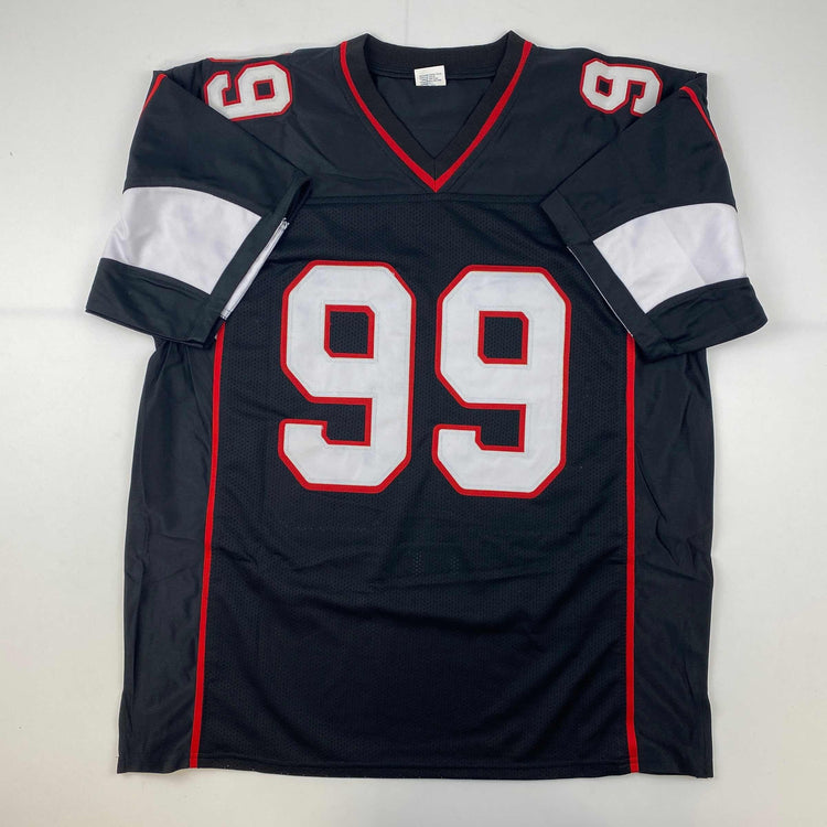 Facsimile Autographed JJ J.J. Watt Arizona Black Reprint Laser Auto Football Jersey Size Men's XL