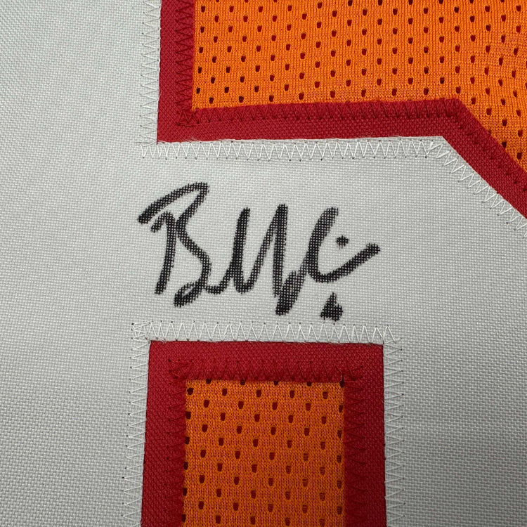 Autographed/Signed Baker Mayfield Tampa Bay Orange Creamsicle Retro Throwback Football Jersey Beckett BAS COA