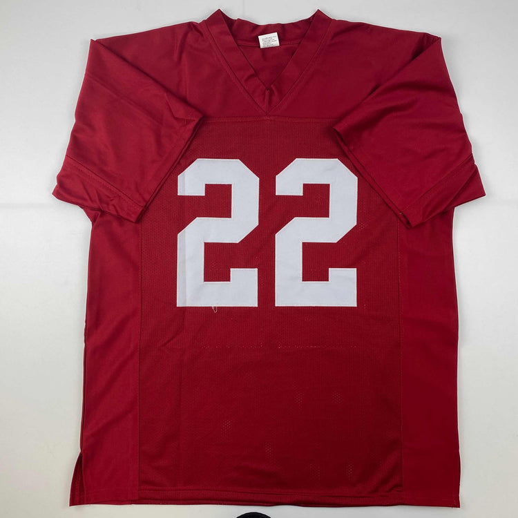 Facsimile Autographed Najee Harris Alabama Red Reprint Laser Auto College Football Jersey Size Men's XL