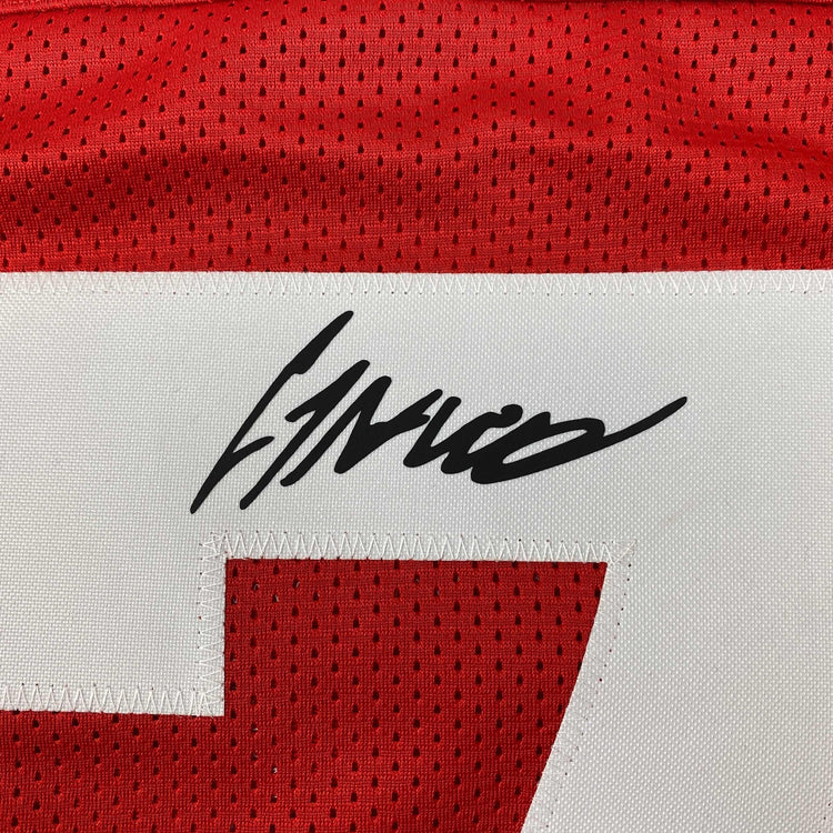 Facsimile Autographed CJ C.J. Stroud Ohio State Red Reprint Laser Auto College Football Jersey Size Men's XL