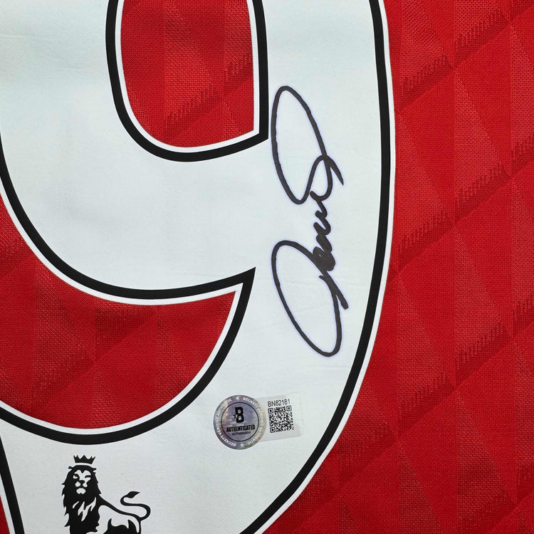 Autographed/Signed Fernando Torres Liverpool Red Soccer Jersey Beckett BAS COA