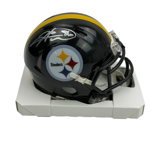 Autographed/Signed Hines Ward Pittsburgh Steelers Mini Football Helmet Beckett BAS COA