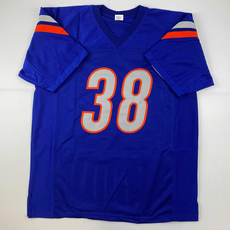 Facsimile Autographed Leighton Vander Esch Boise State Blue Reprint Laser Auto College Football Jersey Size Men's XL
