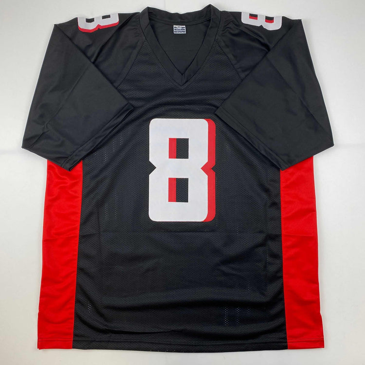 Facsimile Autographed Kyle Pitts Atlanta Black Reprint Laser Auto Football Jersey Size Men's XL