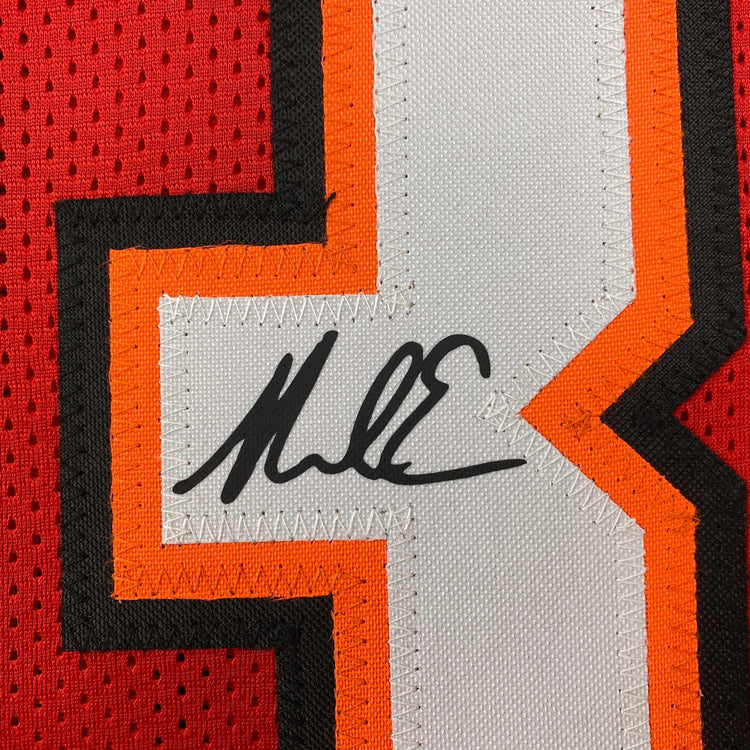 Facsimile Autographed Mike Evans Tampa Bay Red Reprint Laser Auto Football Jersey Size Men's XL
