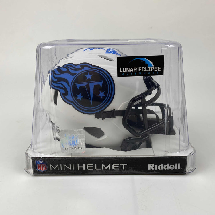 Autographed/Signed Treylon Burks Tennessee Titans Lunar Eclipse Mini Football Helmet Beckett BAS COA