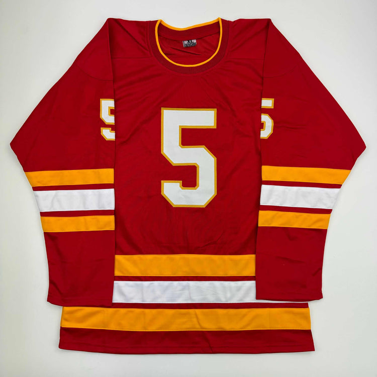 Autographed/Signed Mark Giordano Calgary Red Hockey Jersey JSA COA