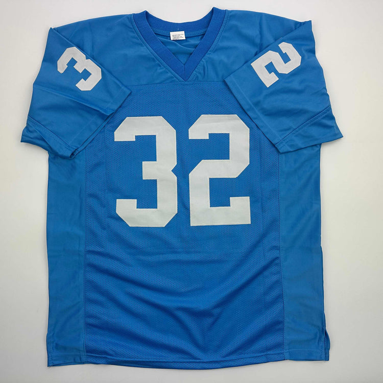 Facsimile Autographed John Riggins Kansas Blue Reprint Laser Auto College Football Jersey Size Men's XL