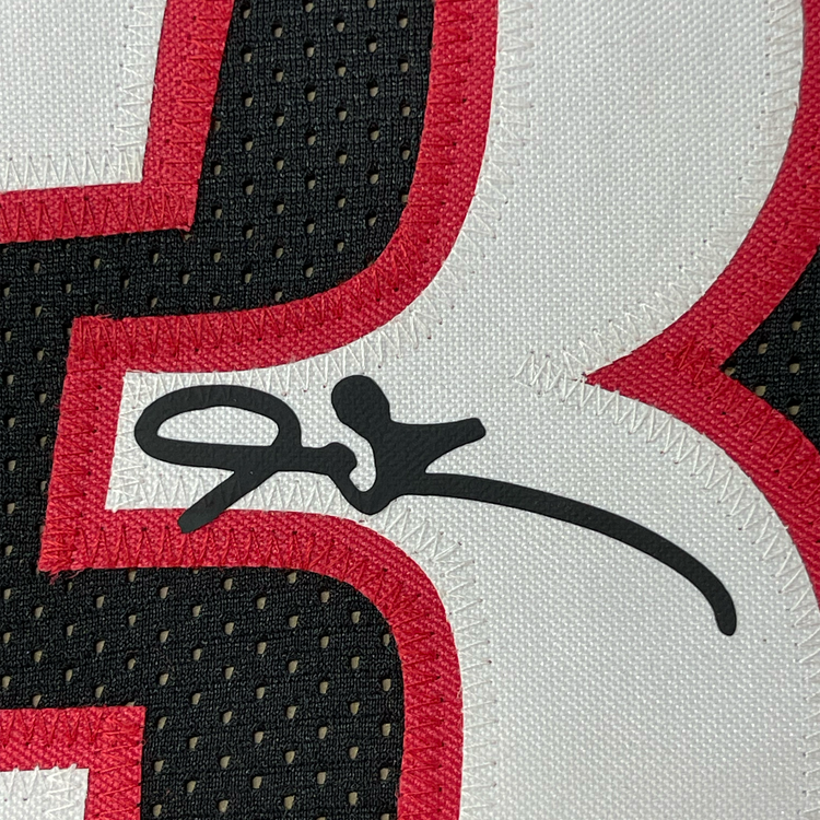 Framed Facsimile Autographed Allen Iverson 35x39 Philadelphia Black Reprint Laser Auto Basketball Jersey