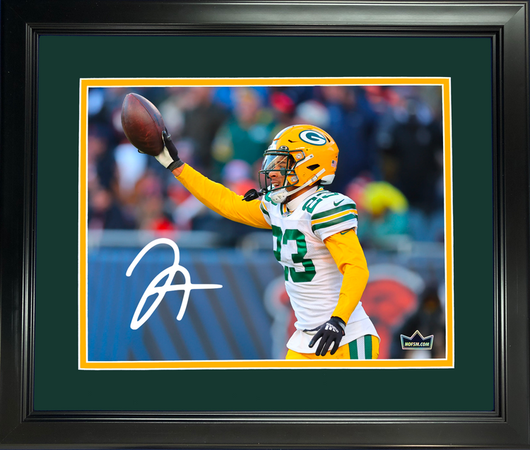 Framed Jaire Alexander Green Bay Packers Facsimile Laser Engraved Signature Auto 11"x14" Football Photo HOFSM Holo