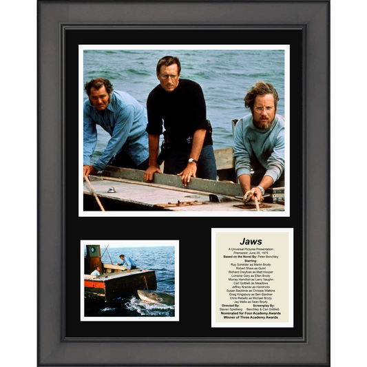 Framed Jaws Movie 11"x14" Three Photo Collage