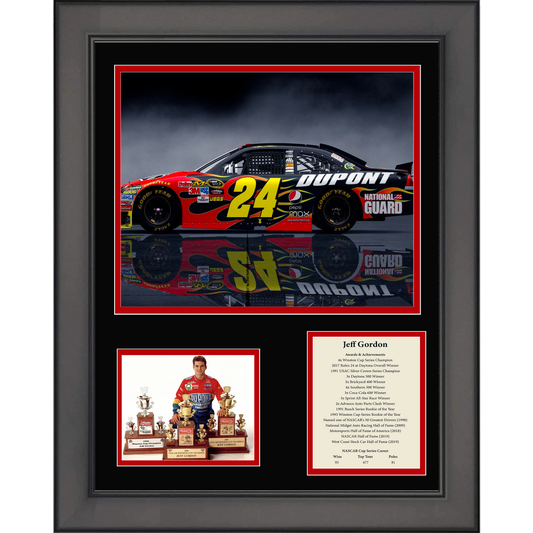 Framed Jeff Gordon Hall of Fame 11"x14" Three Photo Collage