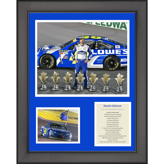 Framed Jimmie Johnson Hall of Fame 11"x14" Three Photo Collage