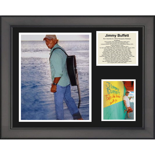 Framed Jimmy Buffett 11"x14" Music Three Photo Collage #2