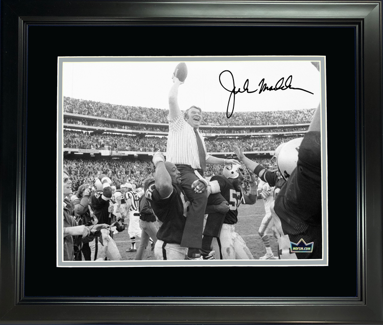 Framed John Madden Oakland Las Vegas Raiders Facsimile Laser Engraved Signature Auto 11"x14" Football Photo HOFSM Holo