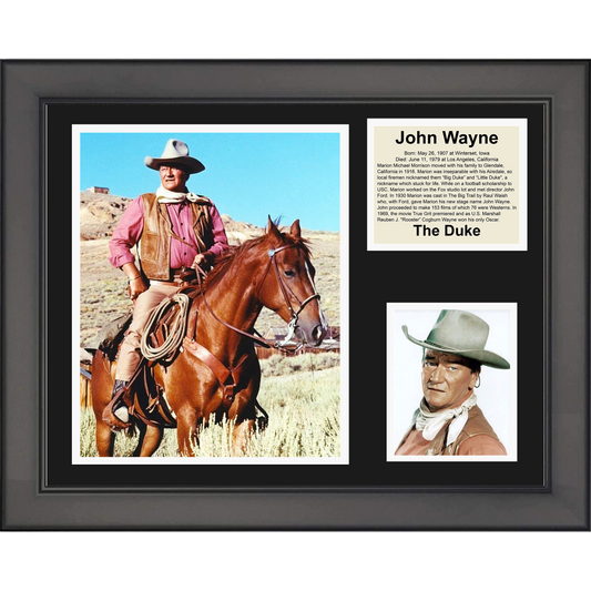 Framed John  The Duke  Wayne Actor 11"x14" Three Photo Collage