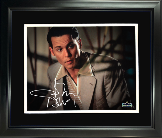 Framed Johnny Depp Donnie Brasco Facsimile Laser Engraved Signature Auto 11"x14" Movie Photo HOFSM Holo