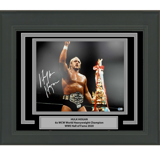 Framed Autographed/Signed Hulk Hogan 16x20 WWE WWF Hulkamania Wrestling Photo Beckett BAS COA #6