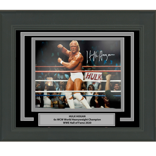 Framed Autographed/Signed Hulk Hogan 16x20 WWE WWF Hulkamania Wrestling Photo Beckett BAS COA #9