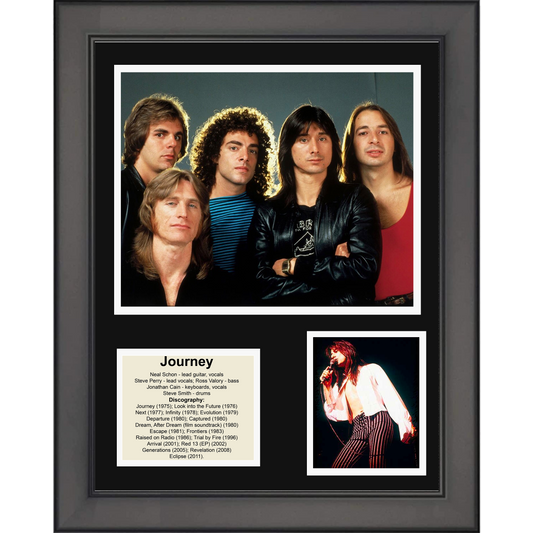 Framed Journey Discography Band 11"x14" Music Three Photo Collage
