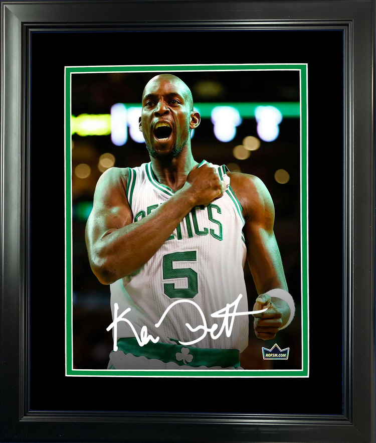 Framed Kevin Garnett Facsimile Laser Engraved Signature Auto 11"x14" Basketball Photo HOFSM Holo