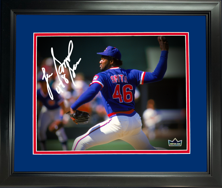 Framed Lee Smith  478 Saves  Facsimile Laser Engraved Signature Auto Chicago Cubs 11"x14" Baseball Photo HOFSM Holo