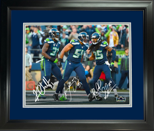 Framed Legion of Boom Facsimile Laser Engraved Signature Auto Seattle Seahawks 11"x14" Football Photo HOFSM Holo