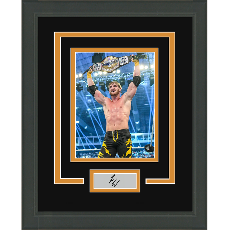 Framed Logan Paul Facsimile Laser Engraved Signature Auto 11x14 WWE Wrestling Photo