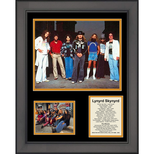 Framed Lynyrd Skynyrd Discography 11"x14" Music Three Photo Collage