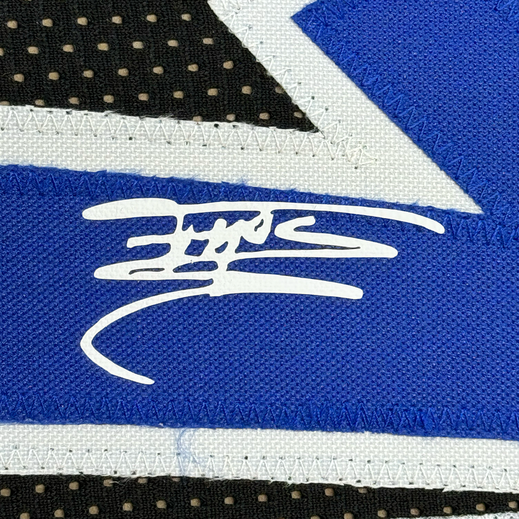 Framed Facsimile Autographed Tracy McGrady 35x39 Orlando Black Pinstripe Reprint Laser Auto Basketball Jersey