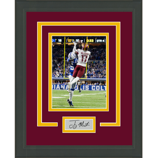 Framed Terry McLaurin Facsimile Laser Engraved Signature Auto Washington Commanders 11x14 Football Photo