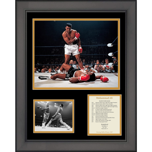 Framed Muhammad Ali Hall of Fame Boxing 11"x14" Three Photo Collage
