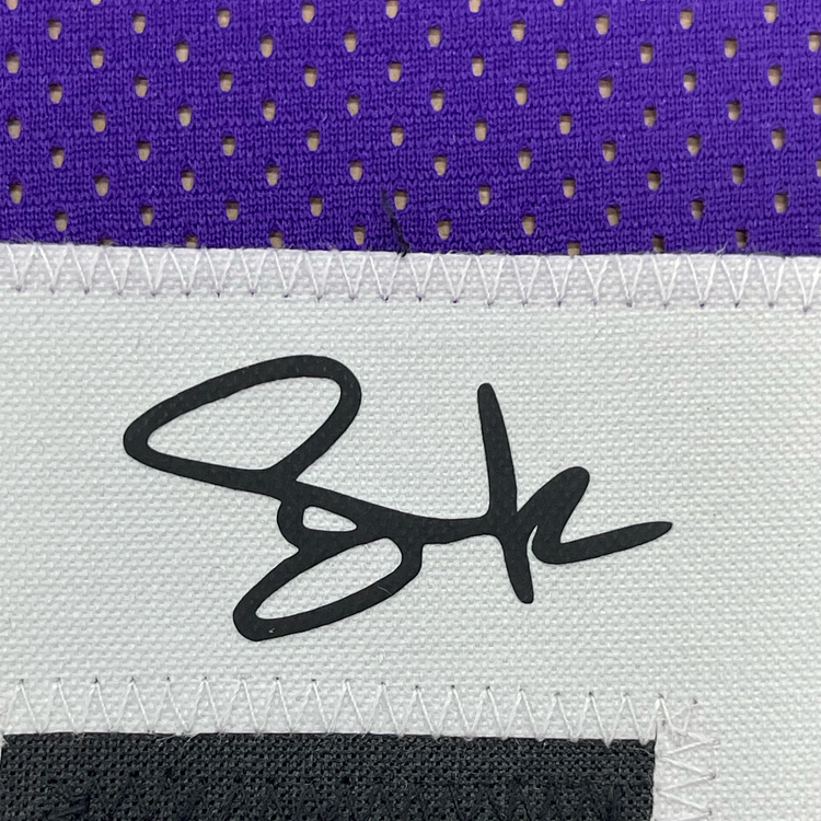 Framed Facsimile Autographed Steve Nash 35x39 Phoenix Purple Reprint Laser Auto Basketball Jersey