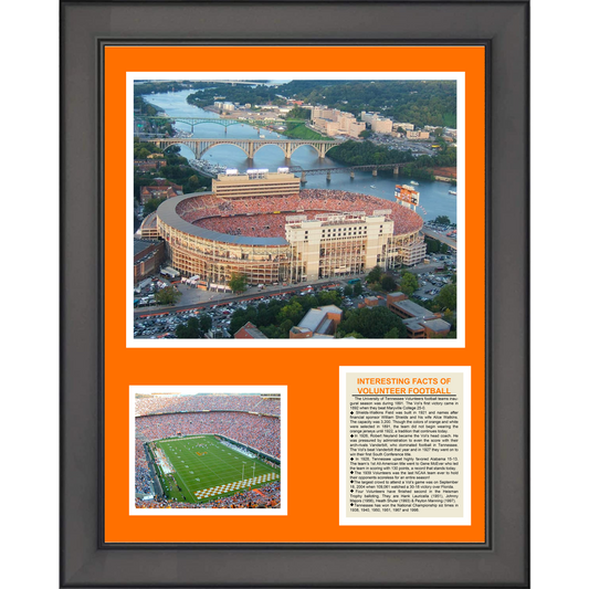 Framed Tennessee Volunteers Neyland Stadium & Team History 11"x14" College Football Three Photo Collage