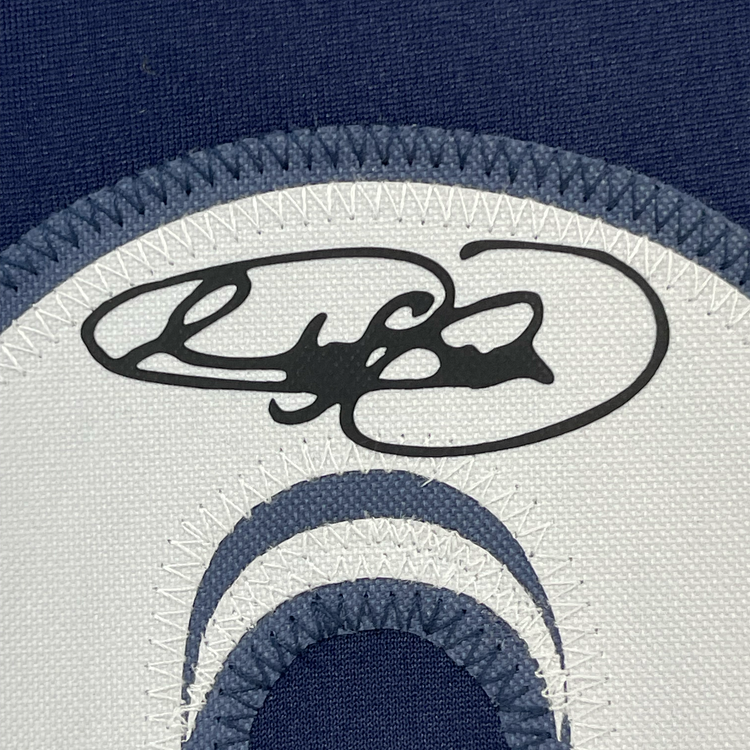Framed Facsimile Autographed Neymar Jr. 35x39 PSG Blue Reprint Laser Auto Soccer Jersey