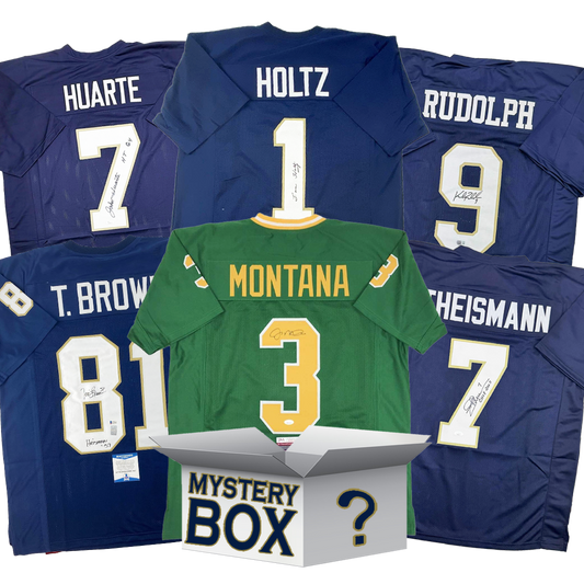 Autographed/Signed Notre Dame College Football Jersey Mystery Box with PSA JSA or Beckett COA