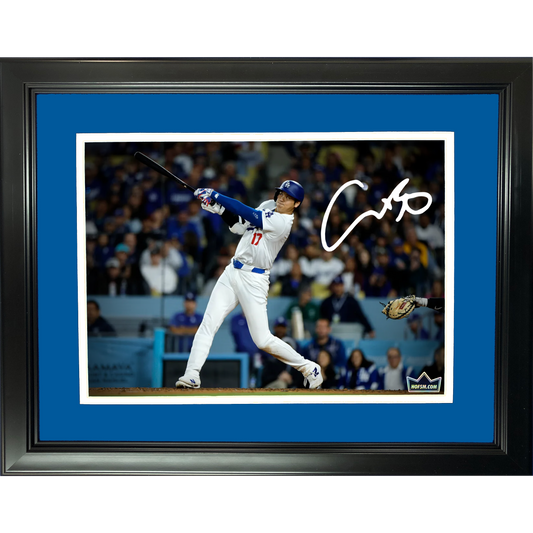 Framed Shohei Ohtani Facsimile Laser Engraved Signature Auto 11"x14"Baseball Photo HOFSM Holo