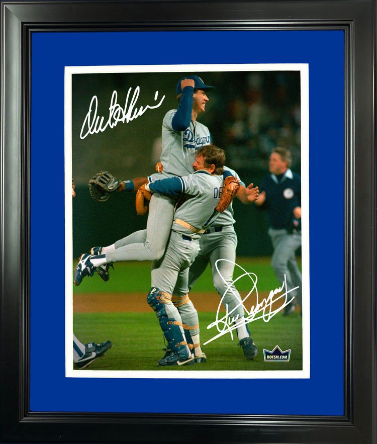 Framed Orel Hershiser & Rick Dempsey Los Angeles Dodgers Dual Facsimile Laser Engraved Signature Auto 11"x14" Baseball Photo HOFSM Holo