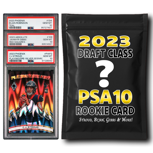PSA 10 Graded 2023 NFL Rookie Card Mystery Pack (Bijan, Gibbs, Njigba & More!)
