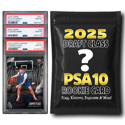 PSA 10 Graded 2025 NBA Draft Class Rookie Basketball Card Mystery Pack (Flagg, Knueppel, Edgecombe & More!)