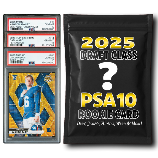 PSA 10 Graded 2025 NFL Football Rookie Card Mystery Box (Ward, Hunter, Jeanty, Dart & More!