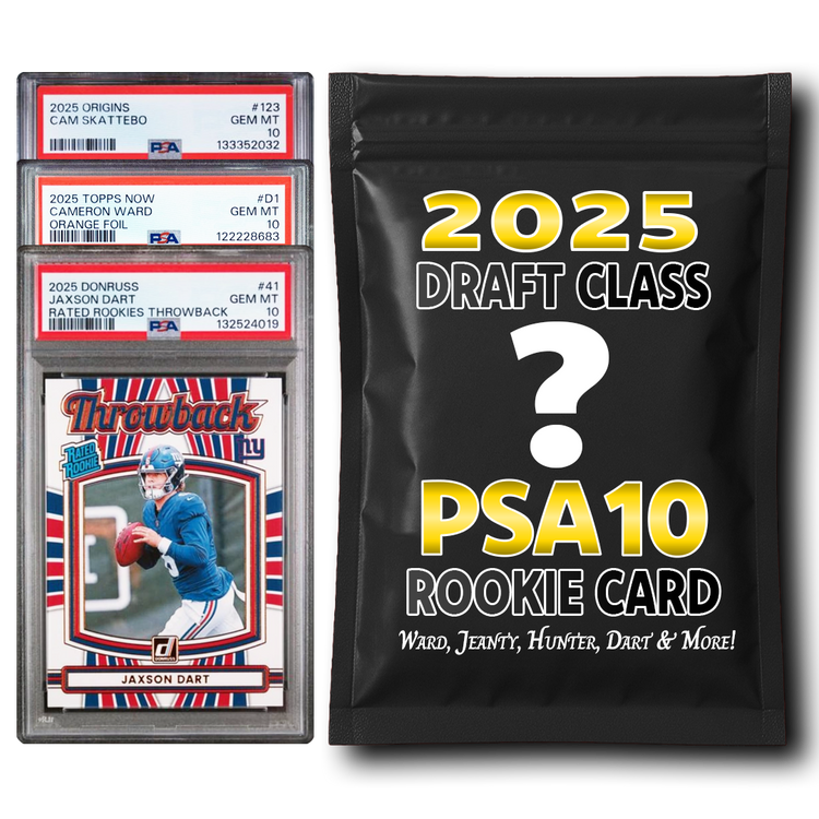 PSA 10 Graded 2025 NFL Football Rookie Card Mystery Box (Ward, Hunter, Jeanty, Dart & More!