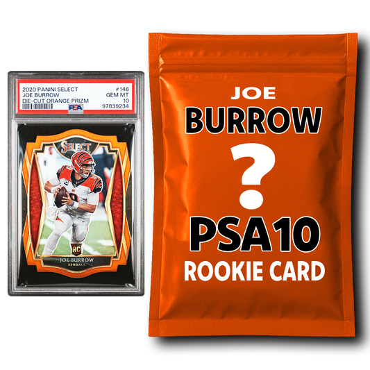 Joe Burrow PSA 10 Graded Rookie Football Card Mystery Pack
