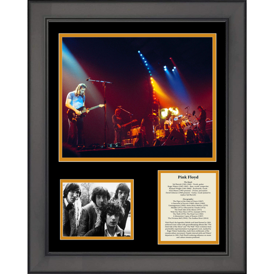 Framed Pink Floyd Band Members & Discography 11"x14"Music Three Photo Collage